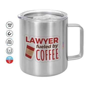 Lawyer fueled by coffee, Mug Stainless steel double wall 300ml