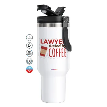 Lawyer fueled by coffee, Mega Stainless steel Tumbler with lid, double wall 1,2L