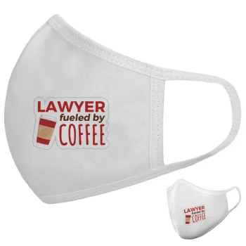 Lawyer fueled by coffee, Μάσκα υφασμάτινη υψηλής άνεσης παιδική (Δώρο πλαστική θήκη)