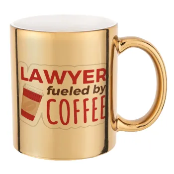 Lawyer fueled by coffee, Mug ceramic, gold mirror, 330ml