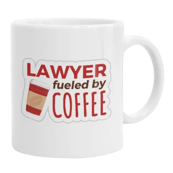 Lawyer fueled by coffee, Ceramic coffee mug, 330ml