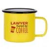 Metallic enamel MATT Yellow cup 360ml