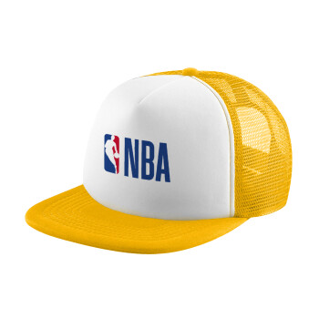 NBA Classic, Καπέλο Soft Trucker με Δίχτυ Κίτρινο/White 