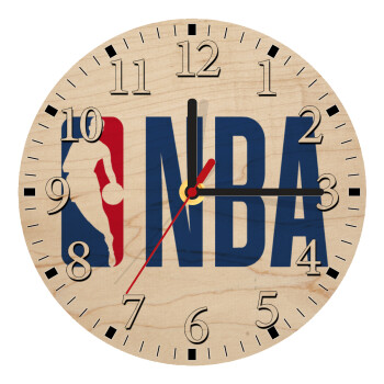 NBA Classic, Ρολόι τοίχου ξύλινο plywood (20cm)