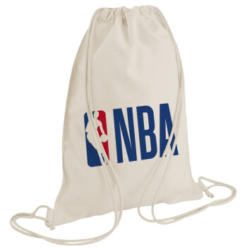 NBA Classic, Τσάντα πλάτης πουγκί GYMBAG natural (28x40cm)