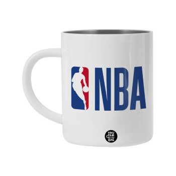 NBA Classic, BIG Mug Stainless steel double wall (450ml, White)