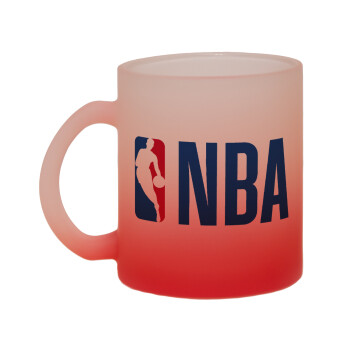 NBA Classic, Κούπα γυάλινη δίχρωμη με βάση το κόκκινο ματ, 330ml