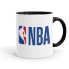 NBA Classic, Κούπα χρωματιστή μαύρη, κεραμική, 330ml