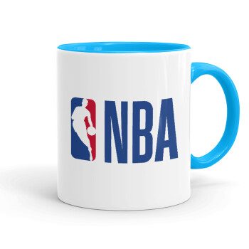 NBA Classic, Κούπα χρωματιστή γαλάζια, κεραμική, 330ml