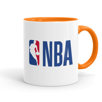 NBA Classic, Κούπα χρωματιστή πορτοκαλί, κεραμική, 330ml