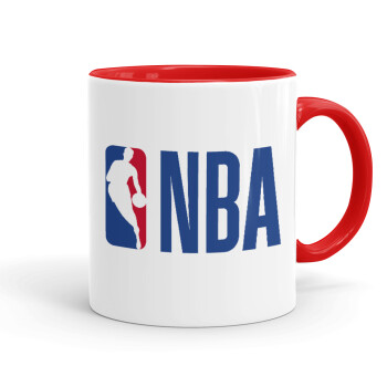 NBA Classic, Κούπα χρωματιστή κόκκινη, κεραμική, 330ml
