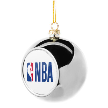 NBA Classic, Χριστουγεννιάτικη μπάλα δένδρου Ασημένια 8cm