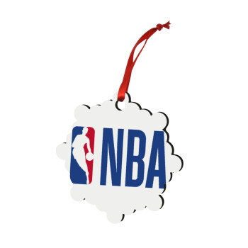 NBA Classic, Christmas ornament snowflake wooden 7.5cm