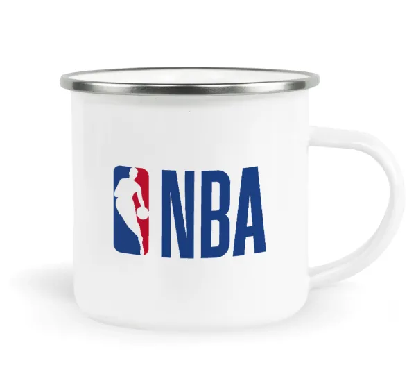 NBA Classic — Metallic enamel cup white 360ml