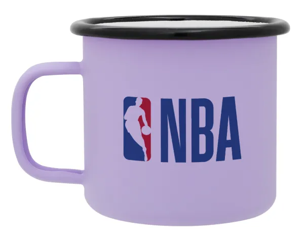 NBA Classic — Metal enamel mug, matte light pastel purple, 360ml