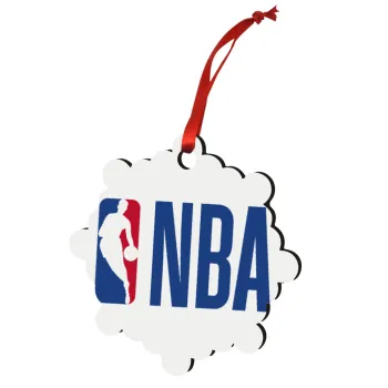 NBA Classic, Christmas ornament snowflake wooden 7.5cm
