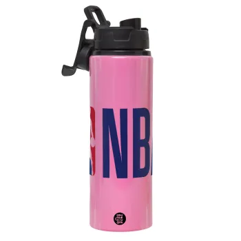 NBA Classic, Metallic water bottle with safety lid, 850ml aluminum