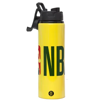 NBA Classic, Μεταλλικό παγούρι νερού με καπάκι ασφαλείας, αλουμινίου 850ml