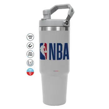NBA Classic, ΓΚΡΙ χρώματος Θερμός Ανοξείδωτο 890ml (30oz) με χερούλι
