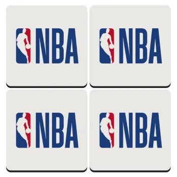 NBA Classic, ΣΕΤ 4 Σουβέρ ξύλινα τετράγωνα (9cm)