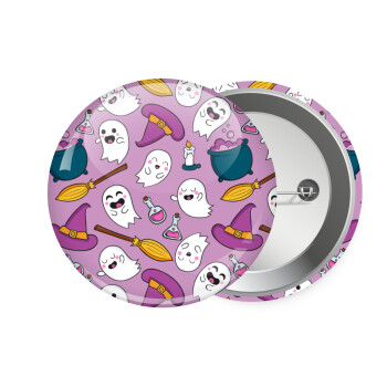 Happy Halloween pink, Κονκάρδα παραμάνα 7.5cm