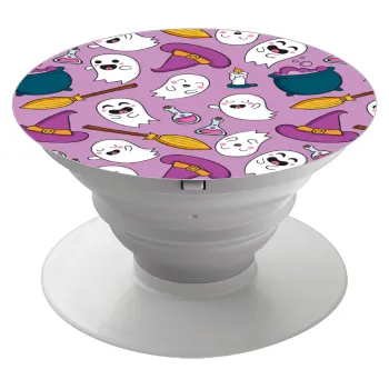 Happy Halloween pink, Phone Holders Stand  Λευκό Βάση Στήριξης Κινητού στο Χέρι