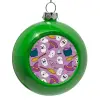 Στολίδι Χριστουγεννιάτικη μπάλα δένδρου Πράσινο 8cm