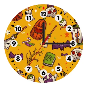 Happy Halloween, Ρολόι τοίχου ξύλινο (20cm)