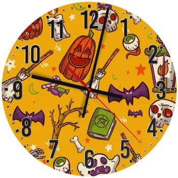 Happy Halloween, Ρολόι τοίχου ξύλινο (30cm)