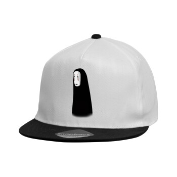 Spirited Away No Face, Καπέλο παιδικό Flat Snapback, Λευκό (100% ΒΑΜΒΑΚΕΡΟ, ΠΑΙΔΙΚΟ, UNISEX, ONE SIZE)