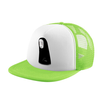 Spirited Away No Face, Καπέλο Soft Trucker με Δίχτυ Πράσινο/Λευκό
