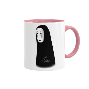 Spirited Away No Face, Mug colored pink, ceramic, 330ml
