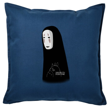 Spirited Away No Face, Sofa cushion Blue 50x50cm includes filling