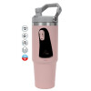 Pink color, 890ml (30oz) stainless Steel Tumbler with Handle