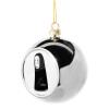 Silver 8cm Christmas tree ball ornament