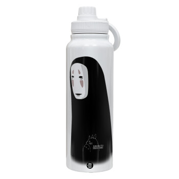 Spirited Away No Face, 1L Stainless Steel Thermal Bottle with Phone Holder & Double Wall Insulation