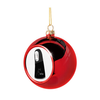 Spirited Away No Face, Χριστουγεννιάτικη μπάλα δένδρου Κόκκινη 8cm