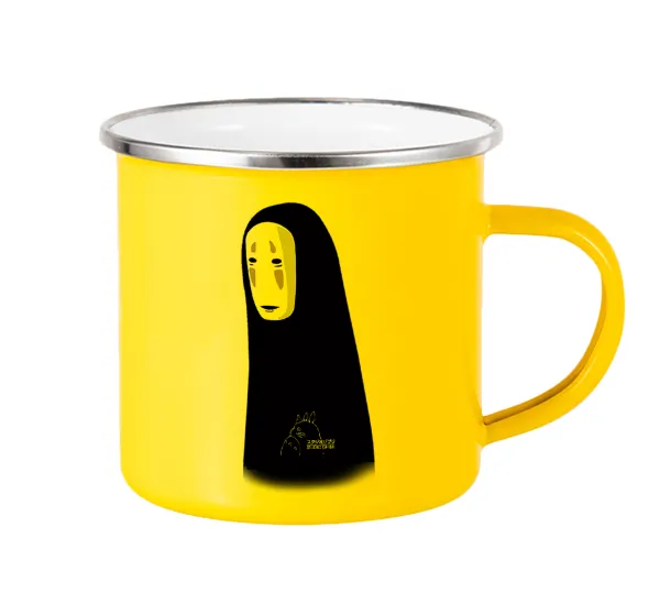 Spirited Away No Face — Κούπα Μεταλλική εμαγιέ Κίτρινη 360ml