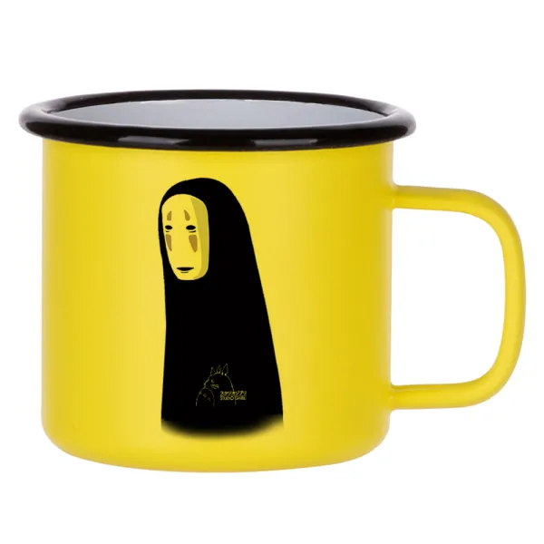 Spirited Away No Face — Κούπα Μεταλλική εμαγιέ ΜΑΤ Κίτρινη 360ml