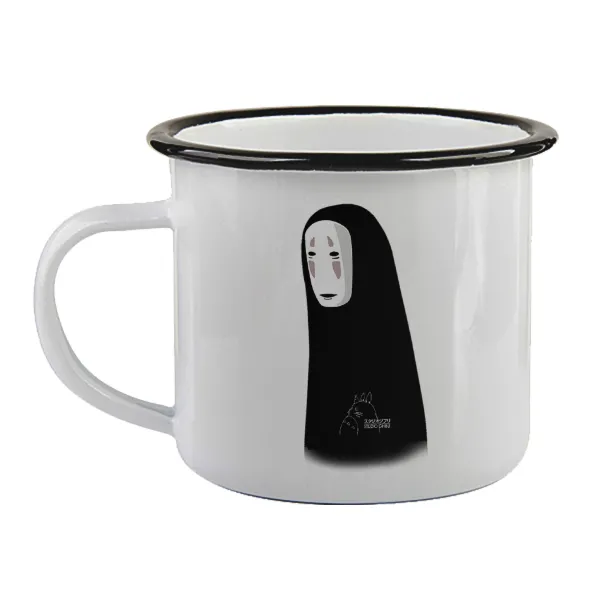 Spirited Away No Face — Κούπα εμαγιέ με μαύρο χείλος 360ml