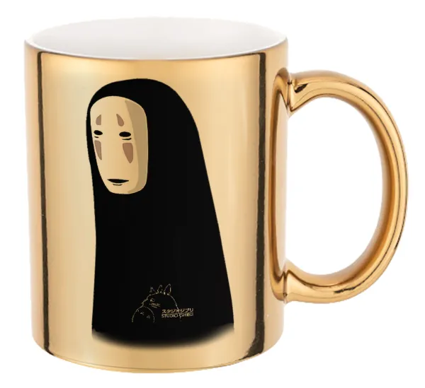 Spirited Away No Face — Κούπα κεραμική, χρυσή καθρέπτης, 330ml