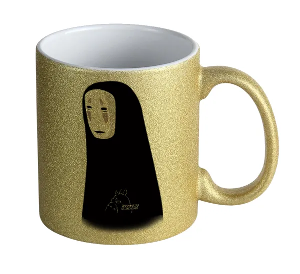 Spirited Away No Face — Κούπα Χρυσή Glitter που γυαλίζει, κεραμική, 330ml