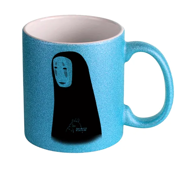 Spirited Away No Face — Κούπα Σιέλ Glitter που γυαλίζει, κεραμική, 330ml