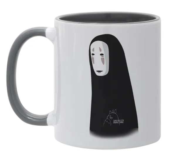 Spirited Away No Face — Κούπα χρωματιστή γκρι, κεραμική, 330ml