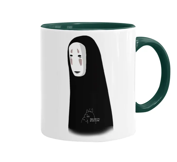 Spirited Away No Face — Κούπα χρωματιστή πράσινη, κεραμική, 330ml