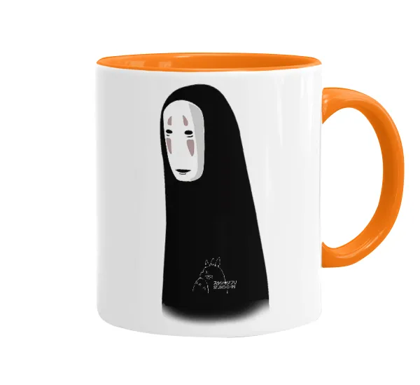 Spirited Away No Face — Κούπα χρωματιστή πορτοκαλί, κεραμική, 330ml