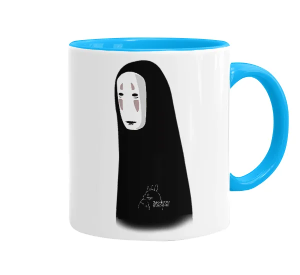 Spirited Away No Face — Κούπα χρωματιστή γαλάζια, κεραμική, 330ml
