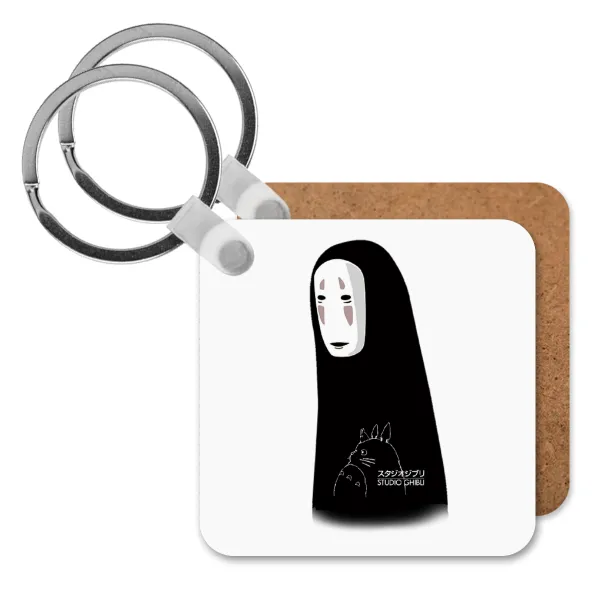 Spirited Away No Face — Ξύλινο τετράγωνο