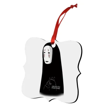 Spirited Away No Face, Christmas ornament polygon wooden 7.5cm