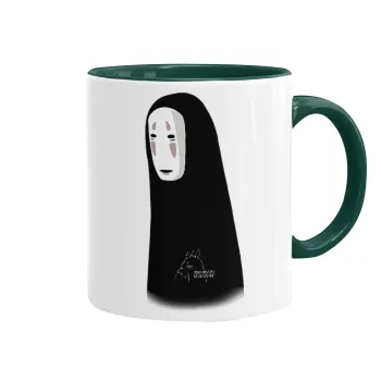 Spirited Away No Face, Mug colored green, ceramic, 330ml